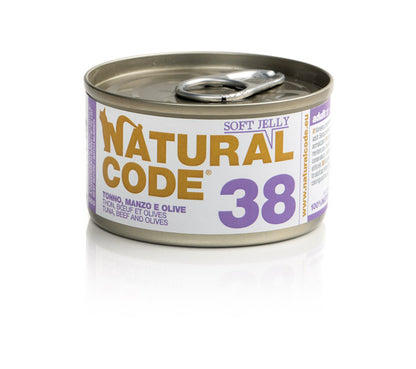 Natural Code - Lattine di Umido Complementare Naturale in Gelatina per Gatti Adulti Jelly 85g