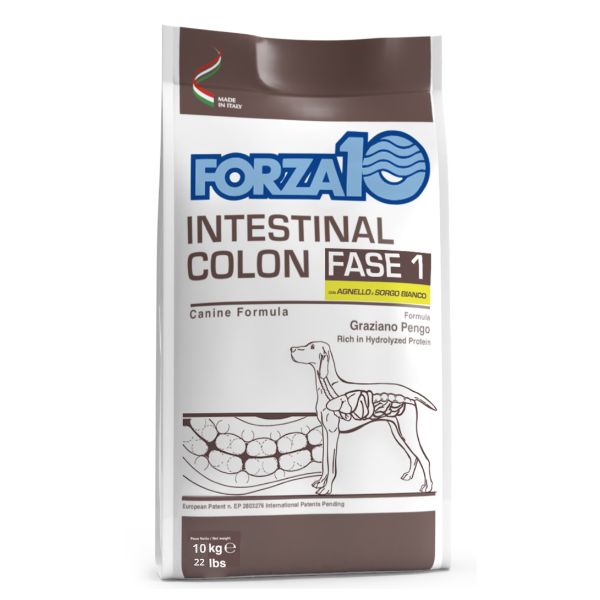 Forza10 - Crocchette per Cani con disturbi INTESTINALI Fase 1 AGNELLO e Sorgo Bianco Active Line Intestinal Colon Dott. Graziano Pengo