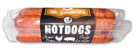 Mr. Goodlad’s - Hot Dogs Snack per Cani 4 Pezzi Senza Cereali 220g