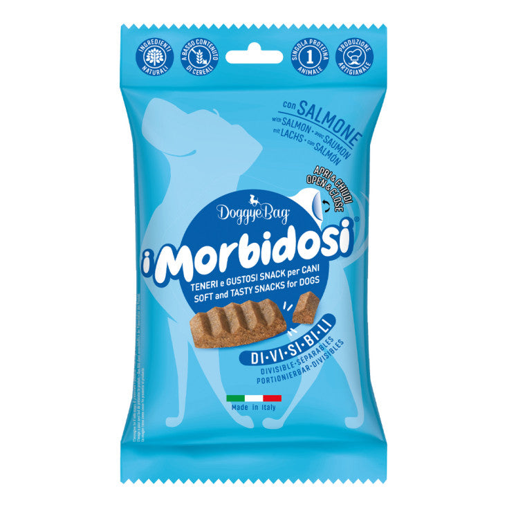 doggye bag i morbidosi, snack morbidi cane, premi addestramento cane divisibil, snack cane pocket 90g, bocconcini morbidi cane, snack cane