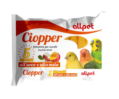 AllPet - Biscotto all'Uovo e alla Mela per tutti i tipi di Uccelli da gabbia Ciopper 35g