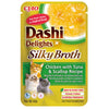 dashi delights gatto, silky broth, brodo dashi gatto pollo salmone, umido gatto umami 40g, snack liquido gatto idratazione, topping gatto brodo dashi, inaba ciao