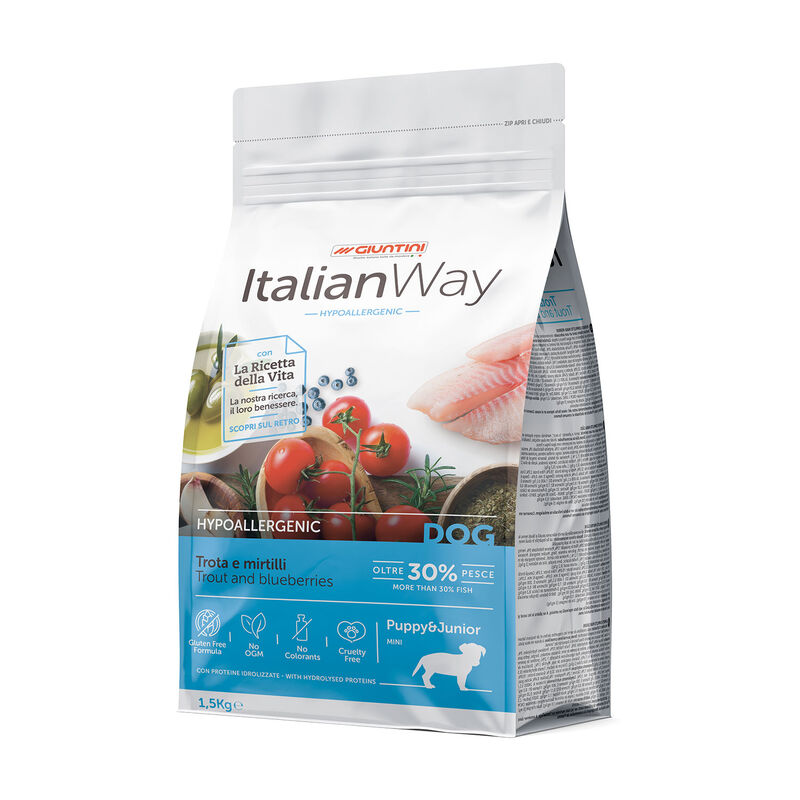 ItalianWay - Crocchette Mini per Cani Cuccioli di PICCOLA TAGLIA con Tradizione Mediterranea Puppy