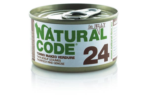 Natural Code - Lattine di Umido Complementare Naturale in Gelatina per Gatti Adulti Jelly 85g