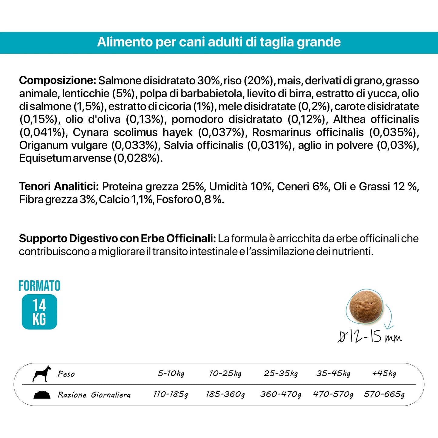 Crocchette monoproteiche cane salmone, Alimento ipoallergenico cane, Crocchette con omega 3 e 6, Cibo secco cane naturale, Made in Puglia crocchette, Althea Mare monoproteico