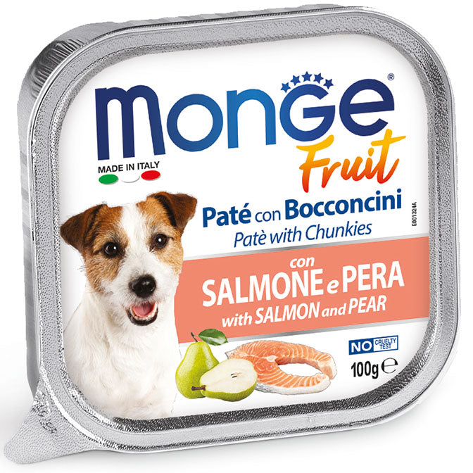 Monge - Umido con Frutta in Patè con Bocconcini per Cani Fruit 100g