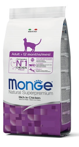 Monge - Crocchette per Gatti Adulti Natural Superpremium Adult 10Kg