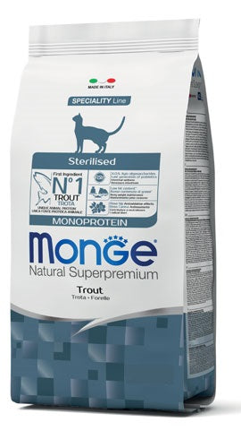 Monge - Crocchette per gatti Sterilizzati Natural Superpremium Sterilised 10Kg