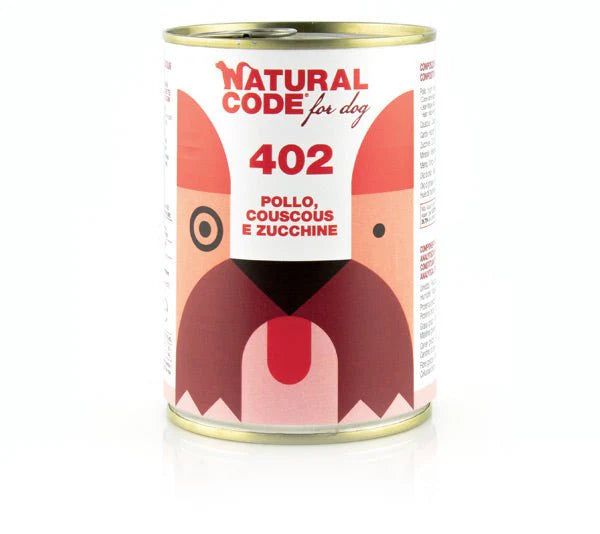 Natural Code - Lattine di Umido Senza Glutine per Cani Adulti 400g