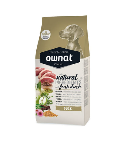 Ownat - Crocchette Premium Naturali per Cani Adulti Classic All Breeds Anatra