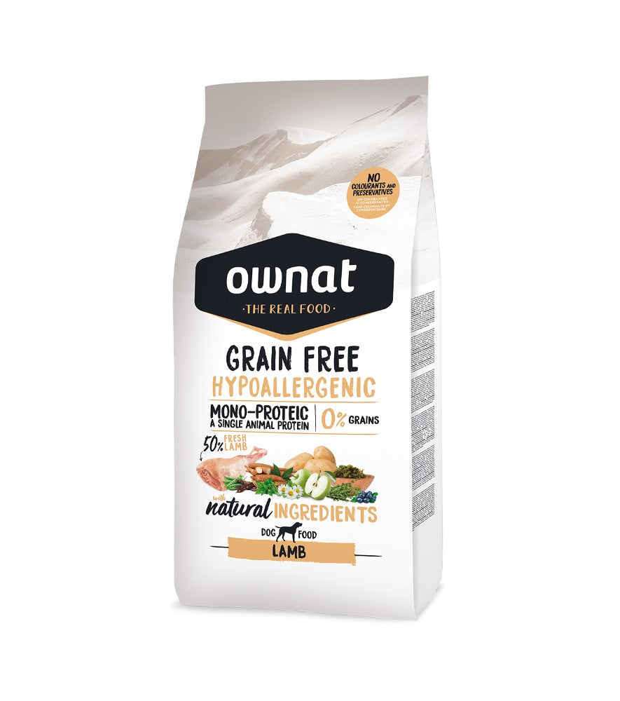 Ownat - Crocchette Senza Cereali IPOALLERGENICHE per Cani Adulti Grain Free  12Kg