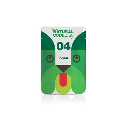 Natural Code Cane, umido monoproteico busta 300 g, umido cane adulto monoproteico, senza cereali cibo umido cane, alimento completo cane, umido cane proteina unica 300g, umido cane premium qualità naturale