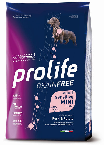 Prolife - Crocchette SENZA CEREALI per Cani con SENSIBILITÀ ALIMENTARI Grain Free Mini