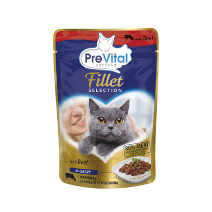 Prevital - Umido in Filetto per Gatti in Busta Fillet 85g