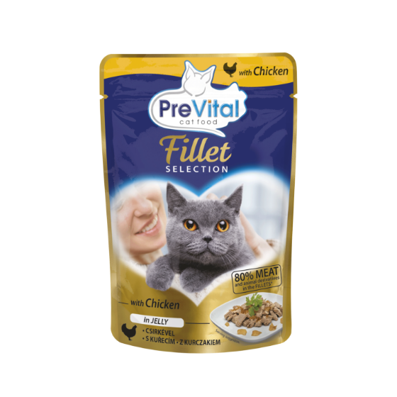 Prevital - Umido in Filetto per Gatti in Busta Fillet 85g