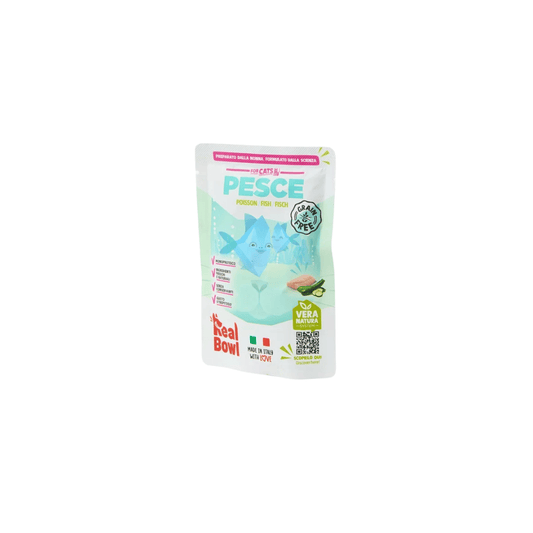 umido gatto monoproteico, Real Bowl gatto 80g, alimento completo gatto, cibo umido gatto alta qualità, umido gatto singola proteina, alimento gatto ingredienti human grade, umido gatto busta 80g, cibo gatto digeribile, alimentazione naturale gatto