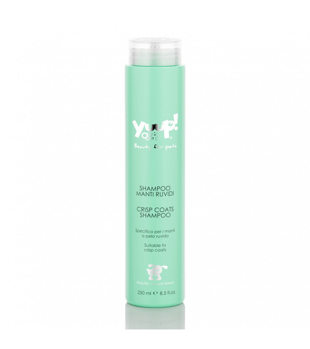 shampoo yuup, shampoo cane, shampoo cane pelo ruvido, shampoo Yuup manto ruvido, shampoo per terrier pelo ruvido, shampoo gatto pelo ruvido, shampoo professionale animali, shampoo con aloe ortica elicriso, shampoo cane texture naturale, shampoo cani 250 ml, shampoo gatto