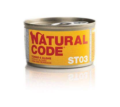 Natural Code - Lattina di Umido per Gatti Sterilizzati con ridotto Contenuto Calorico Sterilised 85g