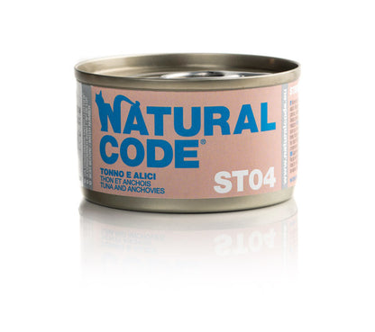 Natural Code - Lattina di Umido per Gatti Sterilizzati con ridotto Contenuto Calorico Sterilised 85g