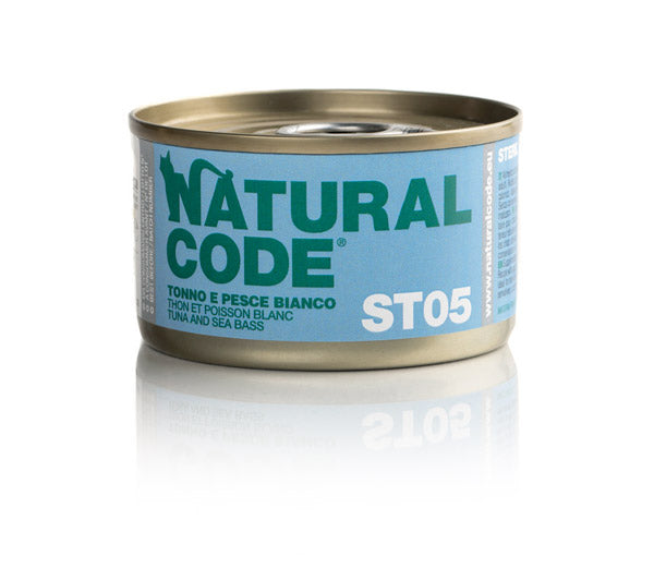 Natural Code - Lattina di Umido per Gatti Sterilizzati con ridotto Contenuto Calorico Sterilised 85g