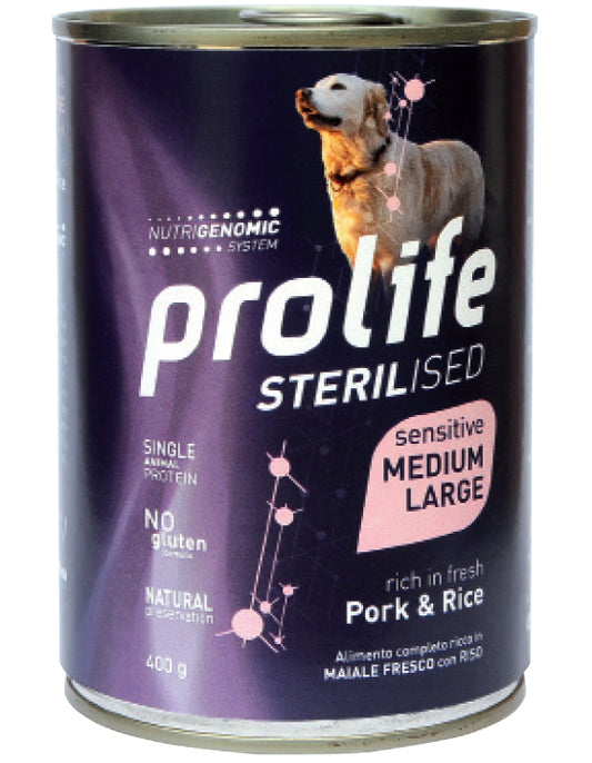 Prolife - Umido Monoproteico per Cani Sterilizzati senza Glutine Low Grain Sterilized 400g