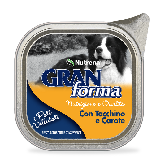 GranForma - Vaschetta di Umido per Cani in Patè Vellutati Doppia Proteina 300g