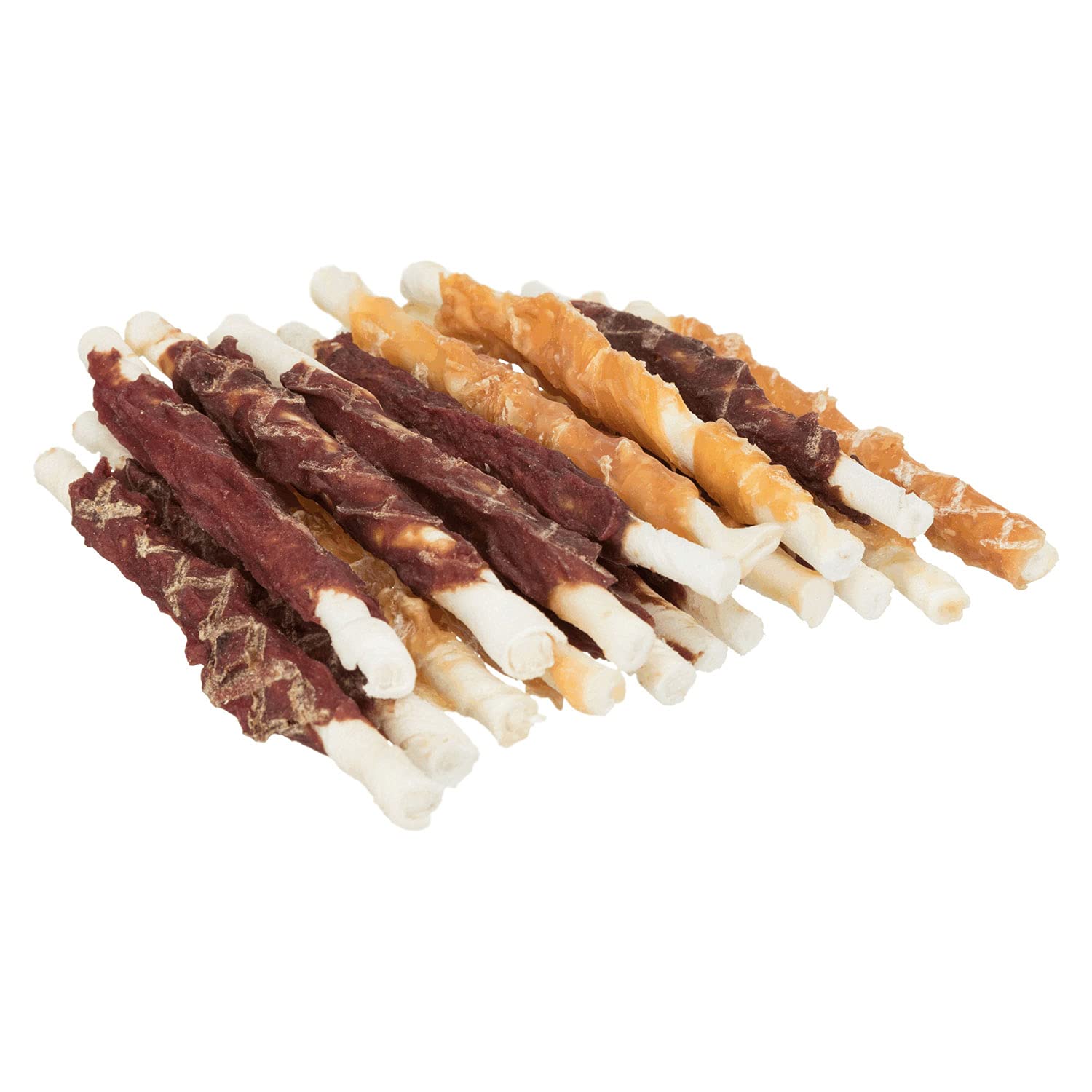 Trixie chewing rolls cani, snack masticabile per cani, bastoncini di pelle bovina per cani, stick con pollo manzo agnello per cani, snack naturale senza glutine per cani, chewing rolls Trixie 250g, premio masticabile per cani adulti, alimento complementare per cani, snack dentale naturale per cani