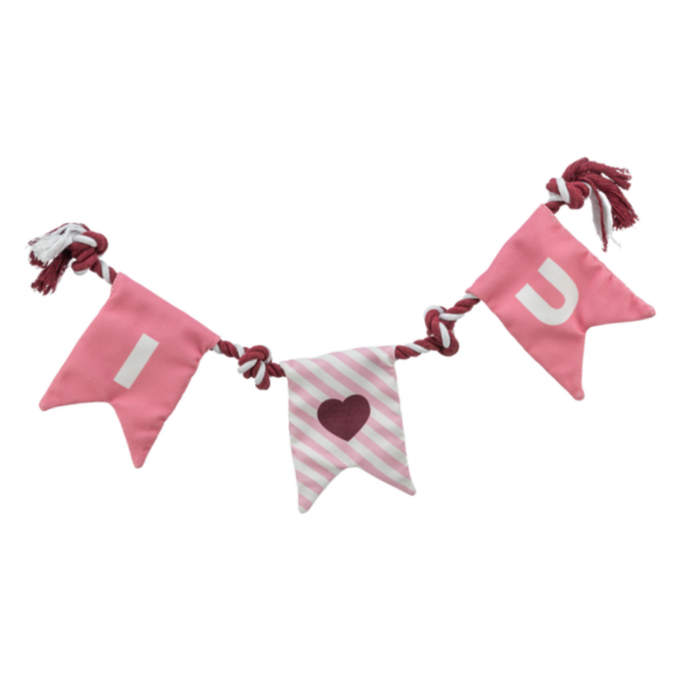 Trixie - Corda San Valentino Gioco per Cani con Fruscio I Love You 50 cm