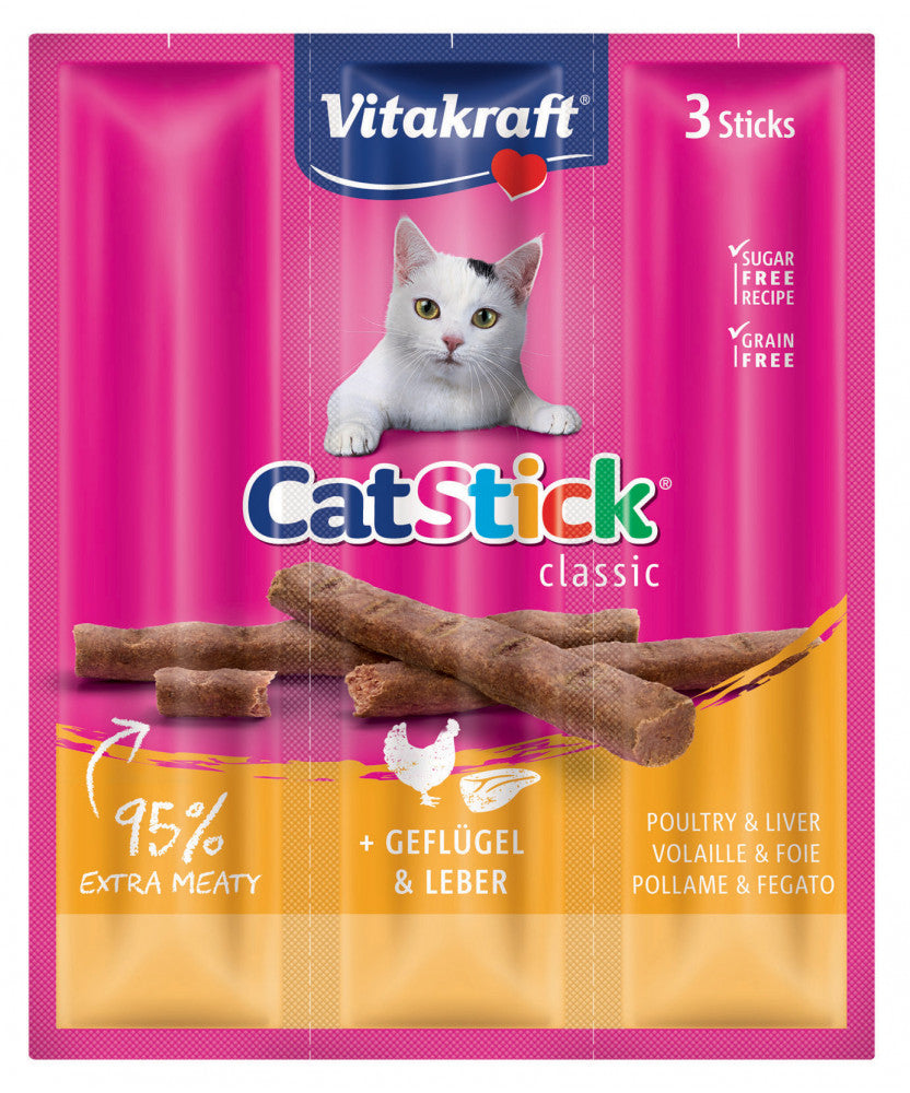 Vitakraft - Snack per Gatti Senza Zucchero Cat Stick Classic 3x6g