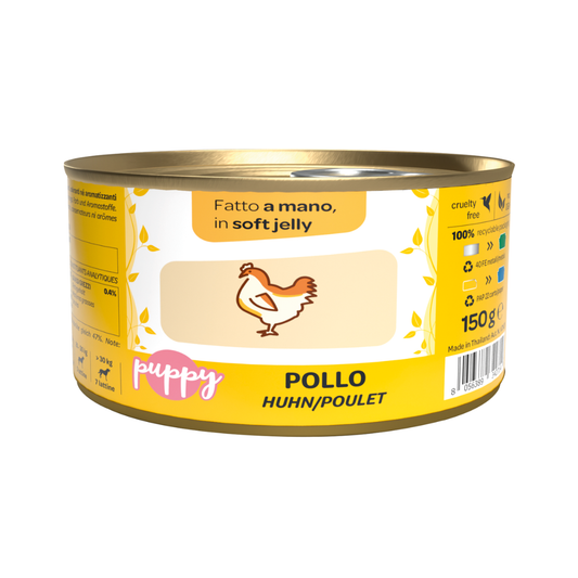 wenature umido cane cucciolo, wenature puppy cane, umido cane cucciolo pollo, cibo umido puppy gelatina, alimento complementare cane cucciolo, umido cane naturale puppy