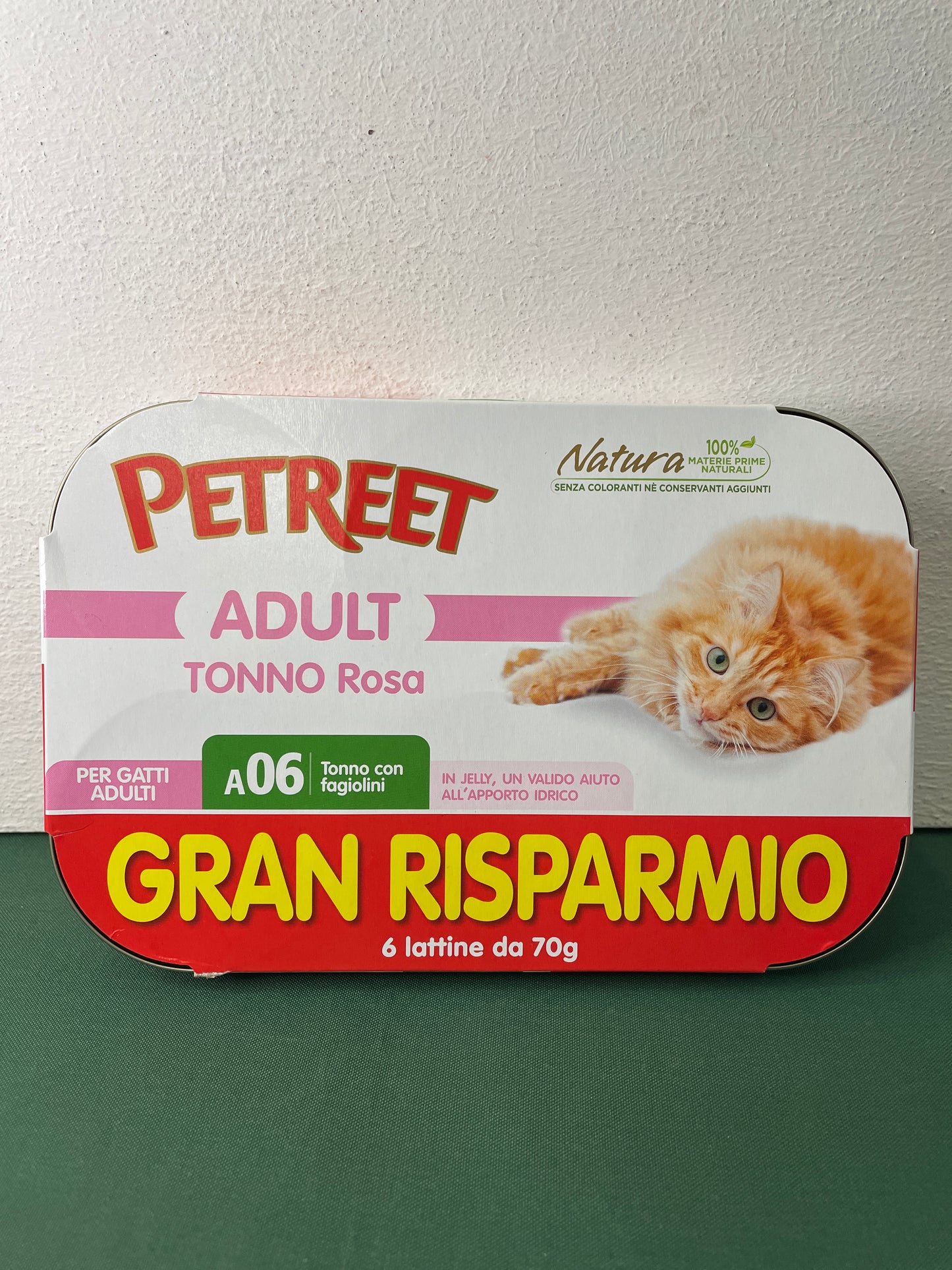 Petreet - Lattine umido completo per gatti Natura Gran Risparmio Multipack 6x70g