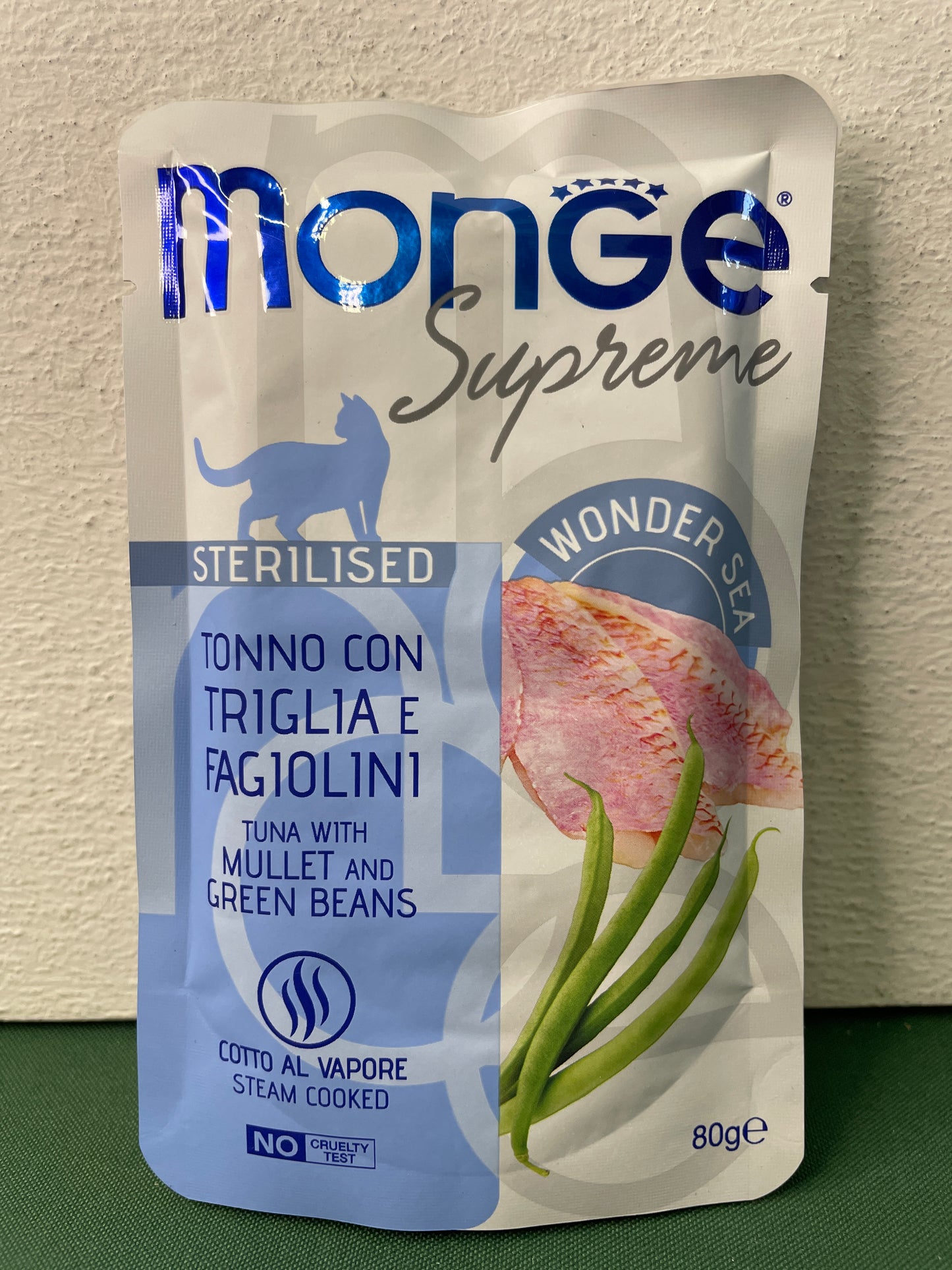 Monge - Buste di umido in morbida Gelatina e Superfood per gatti Supreme Grain Free 80g