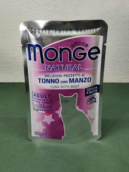 Monge - Busta di umido naturale per gatto Natural 80g
