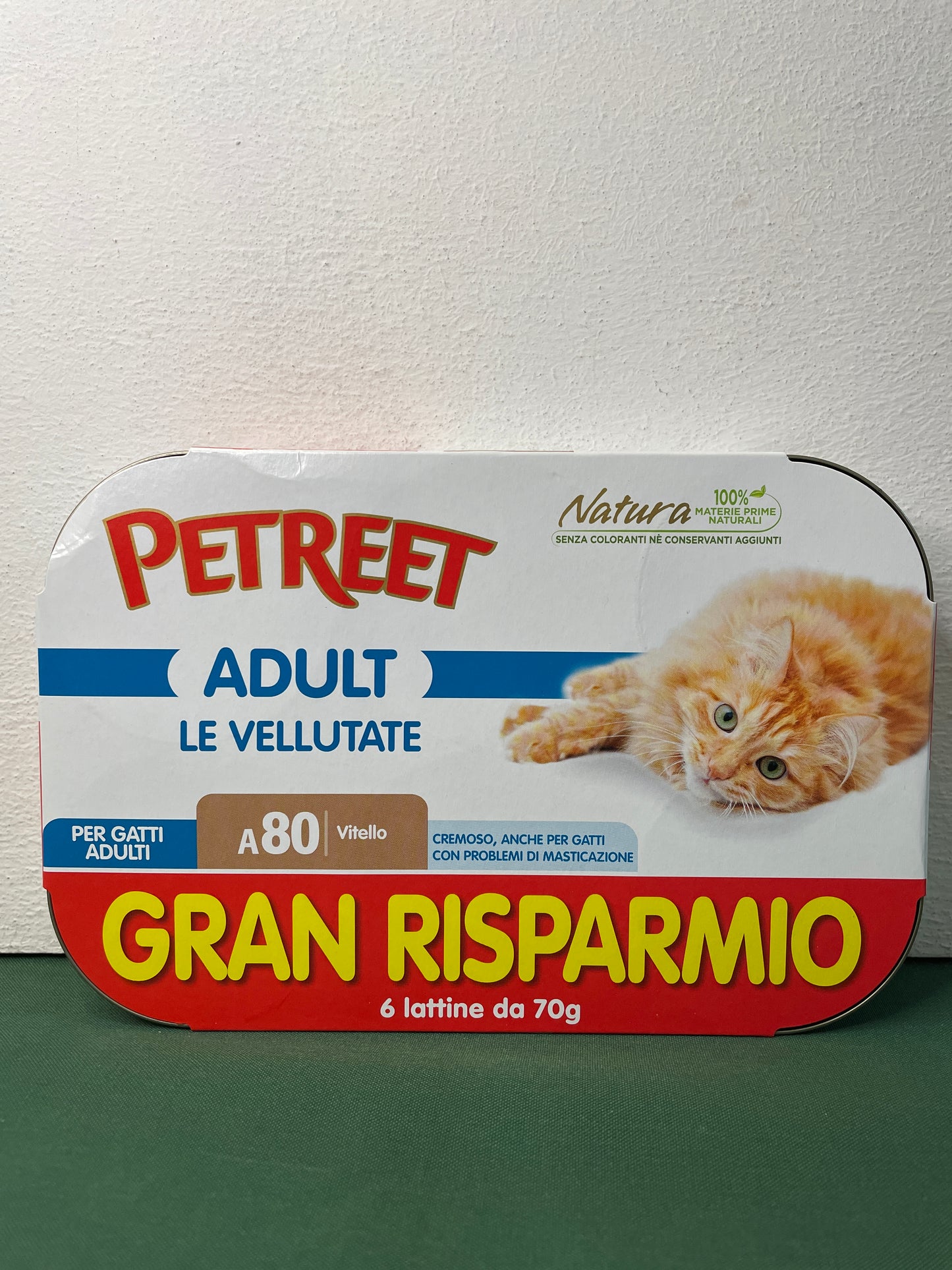Petreet - Lattine umido completo per gatti Natura Gran Risparmio Multipack 6x70g